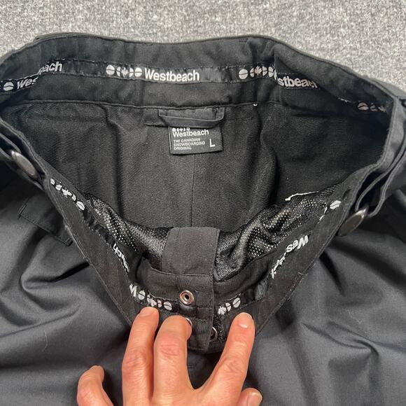 Westbeach Snowboarding Pants Mens Large Black Classic 10k Series Lined Basecamp - Picture 5 of 16
